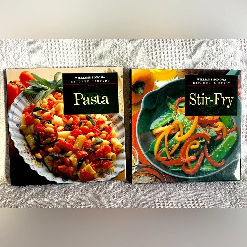 Williams–Sonoma Kitchen Library Pasta/Stir-fry hardcover cookbooks set of 2
